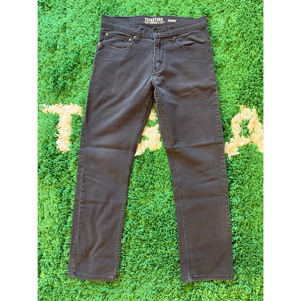 Signature by Levi Strauss & Co Skinny Jeans Mens‎ 31x27 Black Excellent Denim